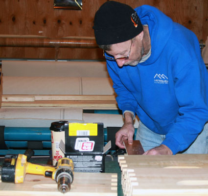 Marking hive body sides for drilling