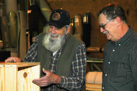 Admiring a finished hive body